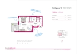 Grundriss - Wiener Oase: Gepflegte 2-Zimmer-Wohnung mit Balkon und Fußbodenheizung!