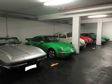 Oldtimer Garage (282 m²) für 12 + 6 PKWs + genug Lager- und Rangierfläche – niedrige BK – direkt beim Westbahnhof, 1150 Wien, Tiefgarage