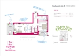 Grundriss - All inclusive direkt an U1! – Einkäufe direkt in den Kühlschrank? In den TABA Tower Serviced Apartments ist das möglich! AB MITTE JULI 2026